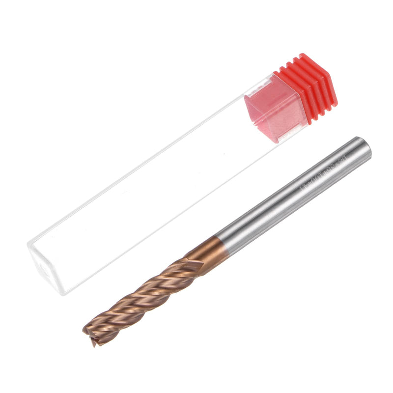 HARFINGTON Carbide Square End Mill 8mm (5/16") Dia 8mm (5/16") Shank 100mm (4") Extra Long HRC55 TiSiN Coated Micro-Grain Tungsten Carbide 4 Flutes Milling Bit Cutter