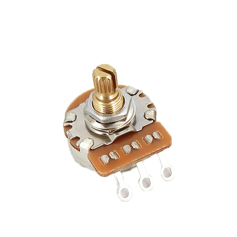 18-Spline 18mm B500K Guitar Potentiometers Split Brass Shaft Audio Taper Pots for Fender Stratocaster Telecaster Guitar Bass Parts (Set of 4) B500K(×4)
