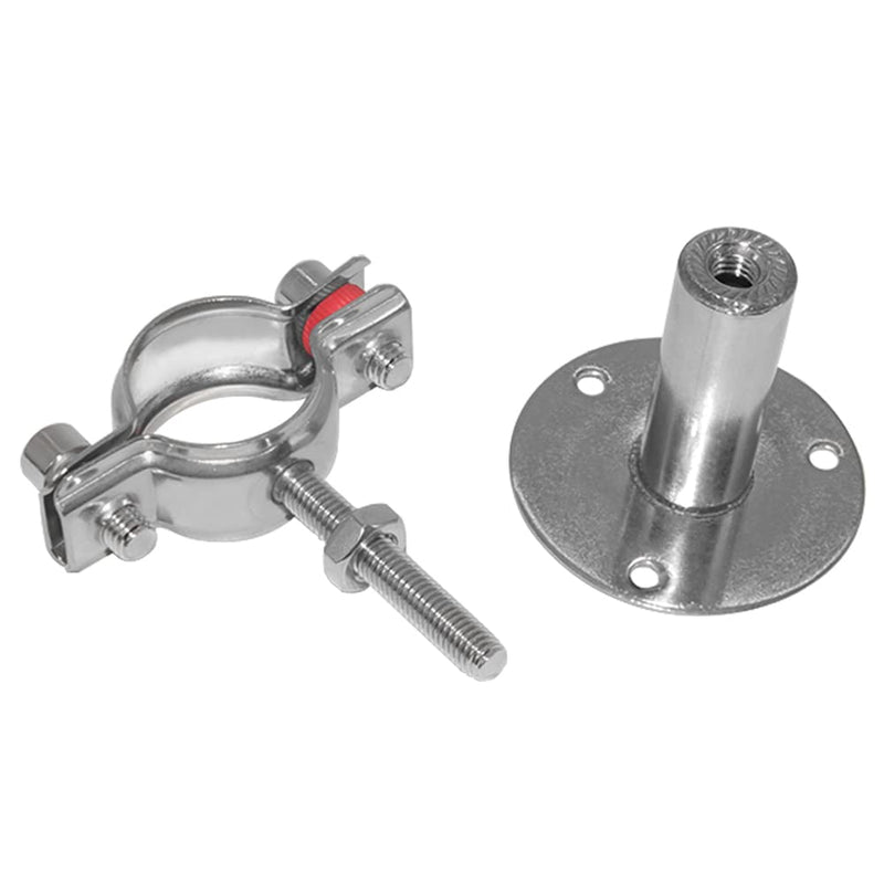 Beduan 2.25 Inch Stainless Steel Pipe Support Wall Ceiling Mount Pipe Strap Clamp Adjustable Pipe Bracket Holder for PVC Metal Water Pipe Tube Fitting (Range 57-60mm) 2.24"(57mm)(50+50mm) Pls Check OD!