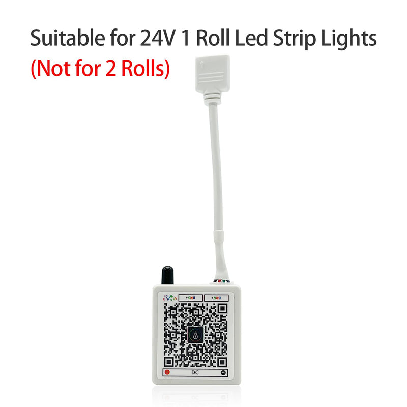 FONEWE 44 Key RGB LED Strip Lights IR Remote Control, Remote Receiver RGB LED Light Strip, 24V Power Adapter for LED Lights