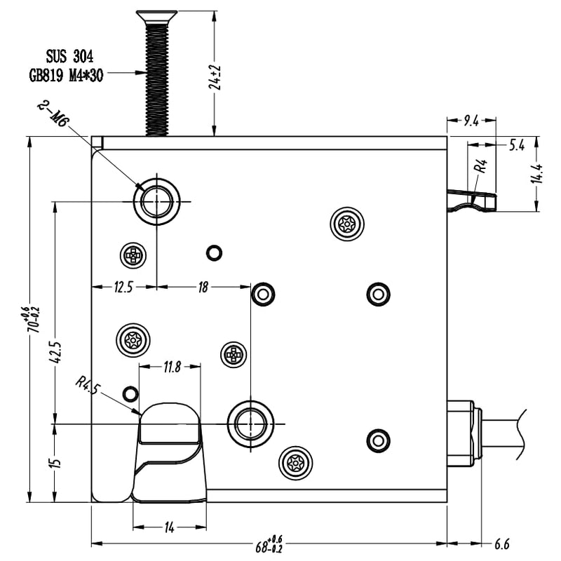 Electronic Rotary Push-to-Close Latch, Auto Relock, with Latch Status Microswitch, Non-Sealed Connector， Electric Lock for Cabinet Drawer Locker