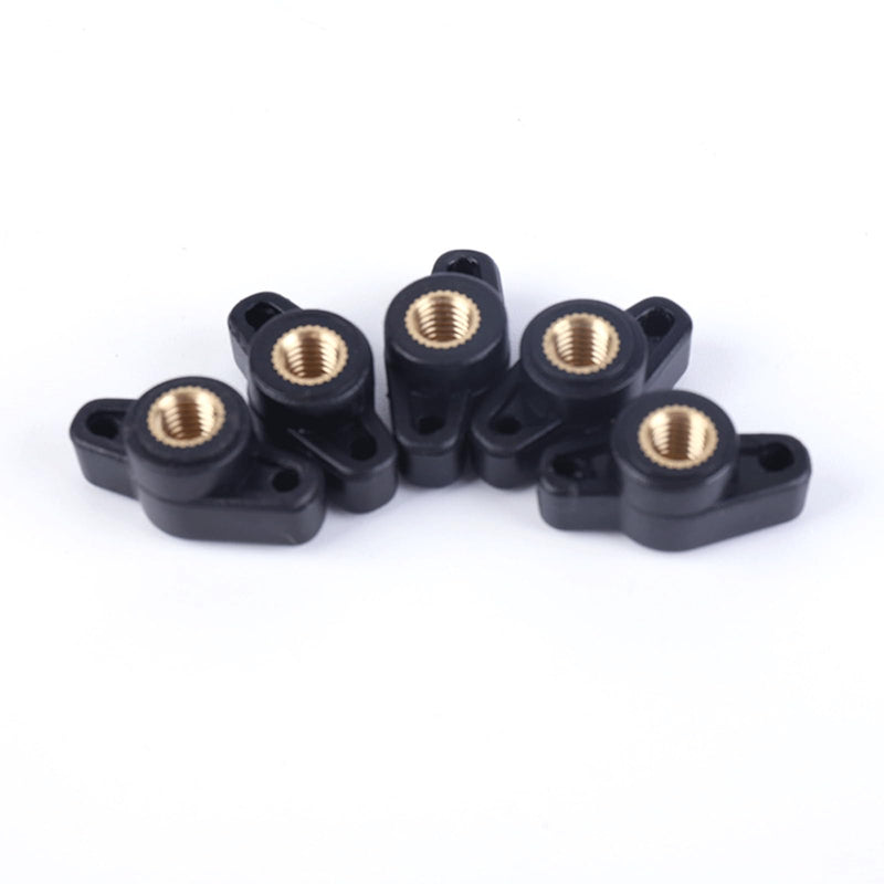 10PCS 1/4"Wing Knobs Through Hole T Knobs Hand Screw Nut T-Plastic Handle Nut,Thumb Screw Threaded Knobs for T Track Accessories, Feather Boards, Woodworking Jigs and Fixtures,1/4-20 Threaded Knob