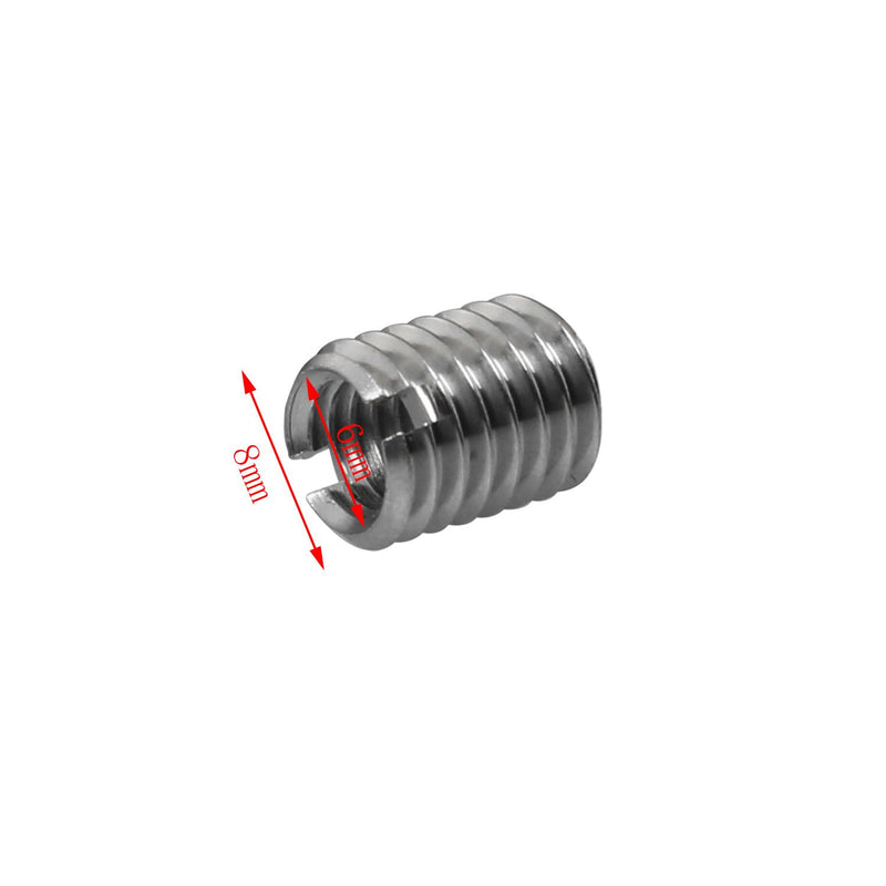 Thread ADAPTERS DGBRSM 8pcs Thread Adapters Sleeve Reducing Nut for M8 8MM Male to M6 6MM Female Threaded REDUCERS M8 MALE TO M6 female