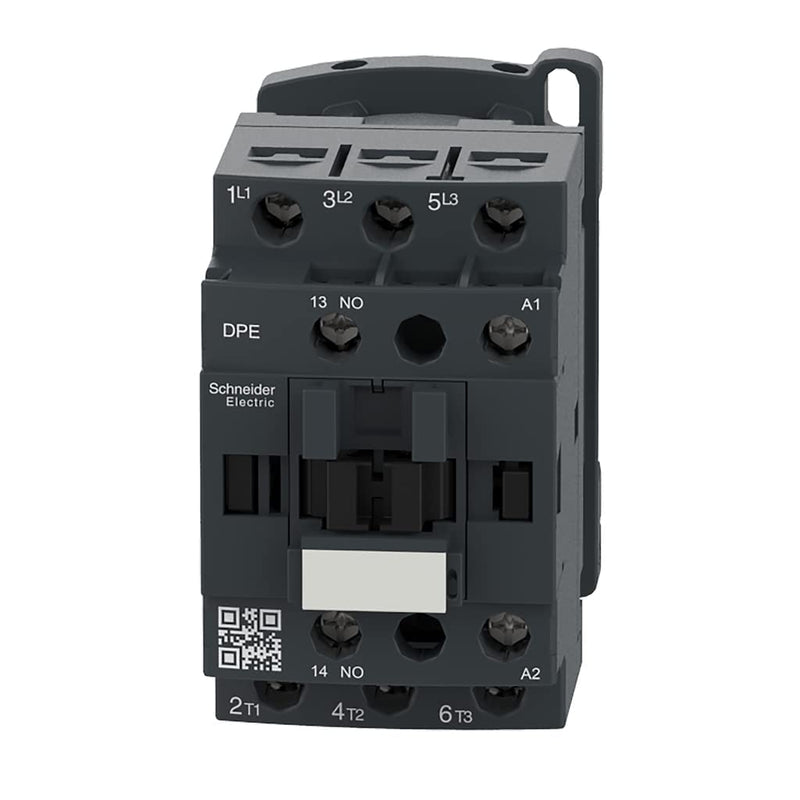 Schneider Electric DPE09B7 Easy TeSys IEC Contactor, 3HP, 480V, 24VAC Coil, HVAC & AC Contactor, Pumps, Compressors, DIN-Rail Mount/Screw Fixing, 1/3HP 115V-1Ph, 1HP 230V-1P, 2HP 200-230V, 3HP 460V