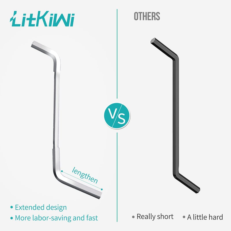 2PCS Silver Garbage Disposal Wrench, Lengthened Design for Quick Clog Clearing, Hexagonal Socket for Easy Insertion and Turn 2
