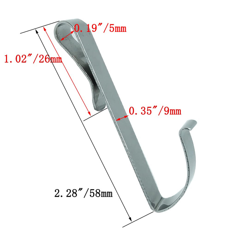 24 pcs Snap-On Hooks, J Hook for Wire Shelving Small Hook Multi-Purpose Shower Glass Door Hooks Grid Hooks for Wire Shelving