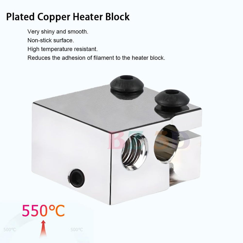 Vyper All Metal Hotend Plated Copper Kit,Upgrade High Temperature 500℃ Plated Copper Heater Block,Nozzle 0.4mm,Bi-Metal Heatbreak for Vyper,Kobra Max,Kobra Plus Volcano V5 J-Head Hotend.
