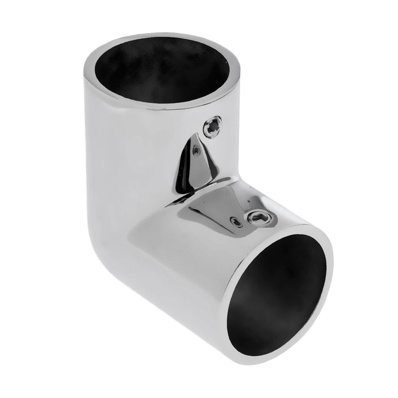 Marine 2-Way Cross Tube Pipe Connector, Heavy Dudy Stainless Steel 316 Boat Hand Rail Fitting Yacht Hand Pipe 90 Degree Elbow 1 Size:25.4mm /1"