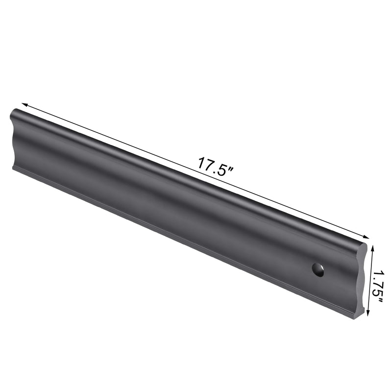 Anodized Aluminum Straight Edge Tool, 17.5in Metal Ruler for Checking Straightness on Surface Tops & Machinery, Precision Measuring Instrument for Marking, Scribing and Woodworking
