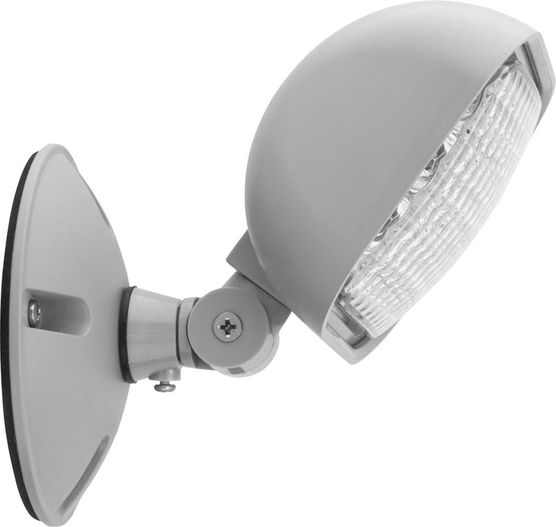 Lithonia Lighting ERE GY SGL WP SQ M12 LED One Single Head Emergency Light, Gray 1 Count (Pack of 1)