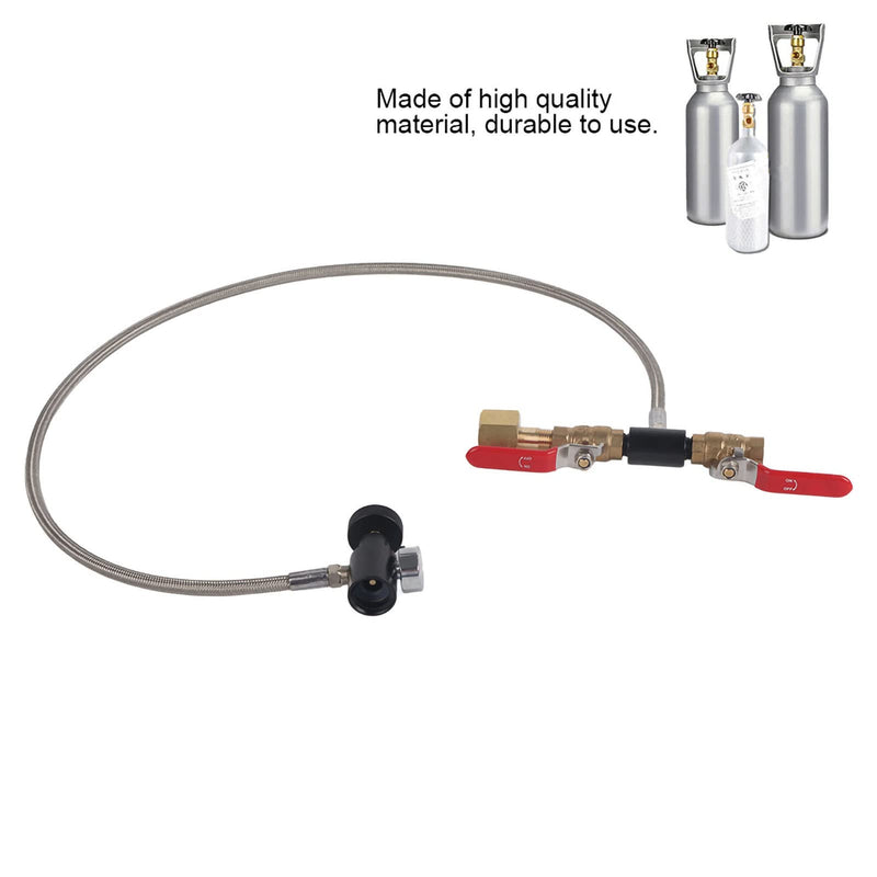 CGA-320 CO2 Cylinder Refill Adapter Bottle Connector CO2 Soda Maker Accessories with Hose for Filling Soda (36Inch)