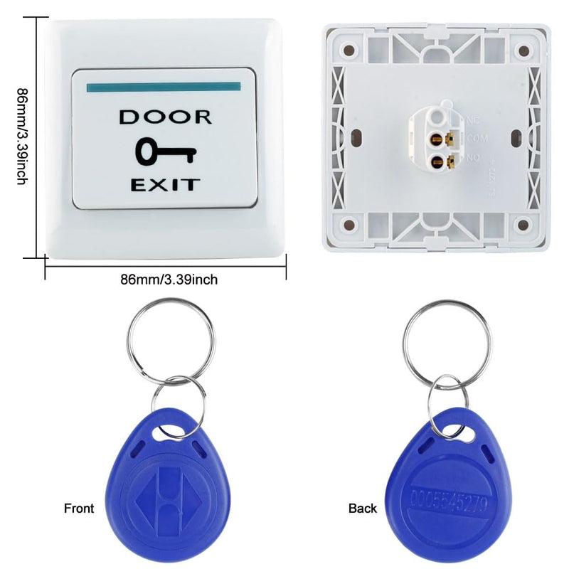 YiToo Full Kit of RFID 125KHz Access Control System WiFi Tuya Smart APP Control with 12V Electric Bolt Lock Power Supply Exit Button