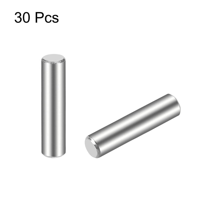 uxcell 4 x 18mm(Approx 5/32") Dowel Pin 304 Stainless Steel Pegs Support Shelves 30Pcs 4mm x 18mm