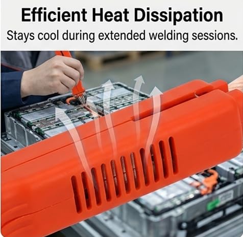 Spot Welding Pen, High Power 1900W Adjustable Pulse Welding Tool for Battery Packs DIY Repair Low Oxygen Copper 2 to 7mm Spacing 1 Welding Pen 2 Copper Wires 1 Hex Wrench