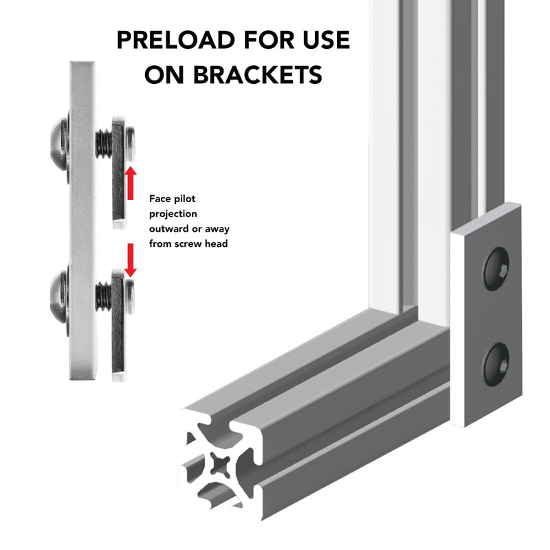 8020, 3620, 15 Series, 5/16-18 x .625" Long 8utton Head Socket Cap Screw (BHSCS), with .345" Washer and Economy Slide-in T-Nut, Stainless Steel SS 8020 Channel Hardware HW (10) 10