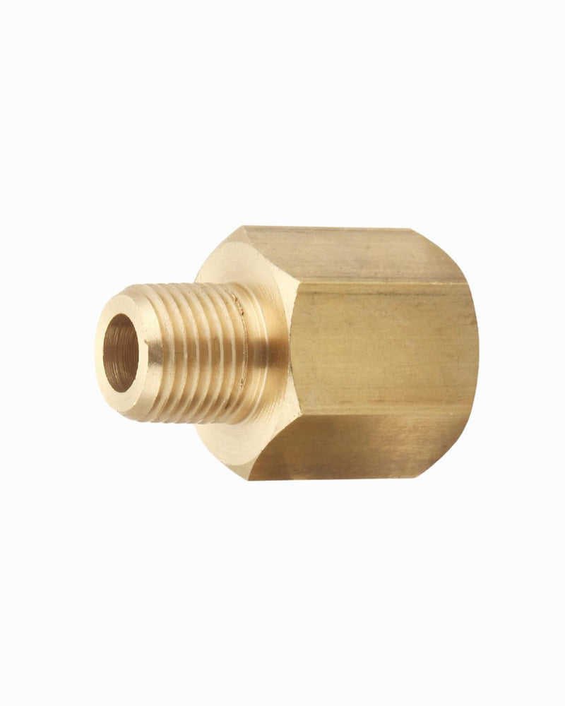 Brass Pipe Fitting, Adapter, 1/8 Inch NPT Male Pipe x 1/4 Inch NPT Female Pipe, Pack of 5 1/8 Inch NPT Male x 1/4 Inch NPT Female 5 Piece