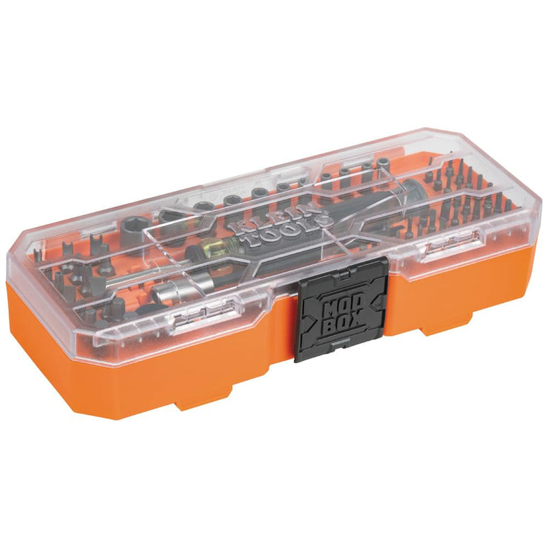 Klein Tools 32787 64-Piece Micro-Ratchet Bit Precision Driver Set with Modular Case, Magnetic, Precision, Standard Bits and Nut Drivers 64-Piece Set w/Ratchet