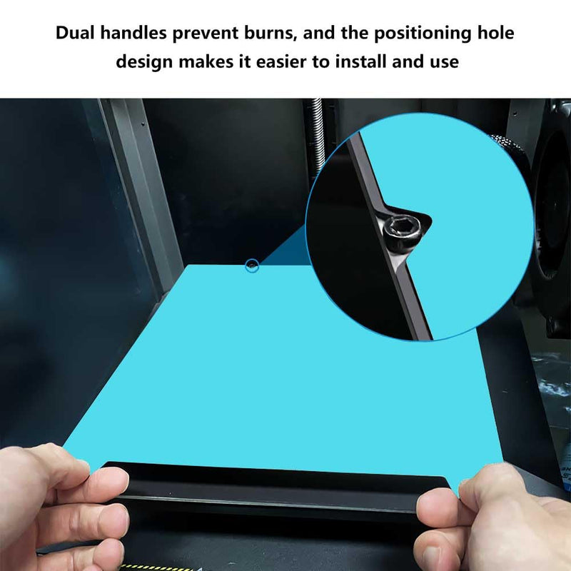 Cold Build Plate 235mm*235mm for Adventurer 5M Pro/5X/Ender 3 V3 SE/3 V2/3 S1 Pro/3 V2 Neo/3 Pro/Ender 5 Pro/Kobra 2 Pro/Neptune 3 Pro/4，Light Blue，Room Temperature Printing Cold Plate K1-235*235mm