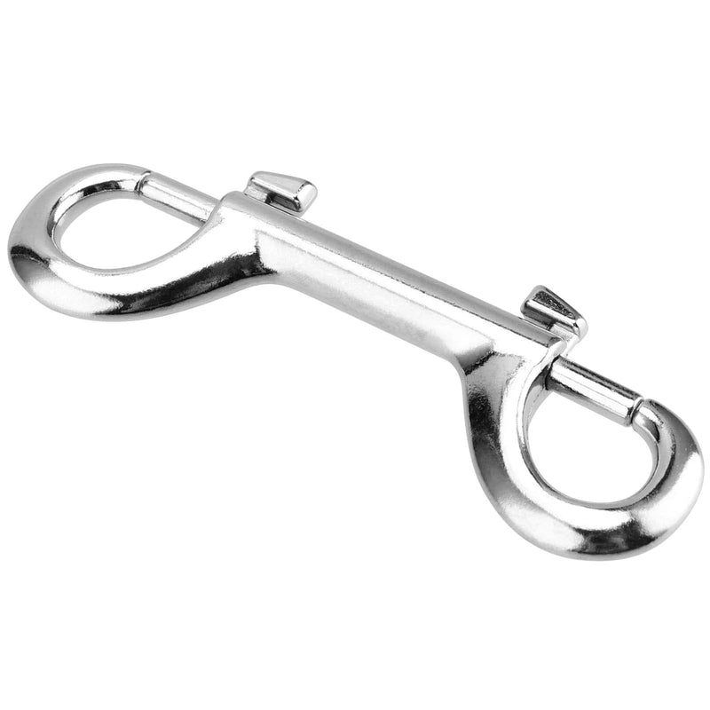 25 Pieces 4 Inch Double Ended Bolt Snap Hook, Zinc Alloy Long Trigger Clips, Two Sided Metal Spring Chain Snaps Hook for Linking Key Chain Dog Leash Collar Leather Belt Rope, Silver
