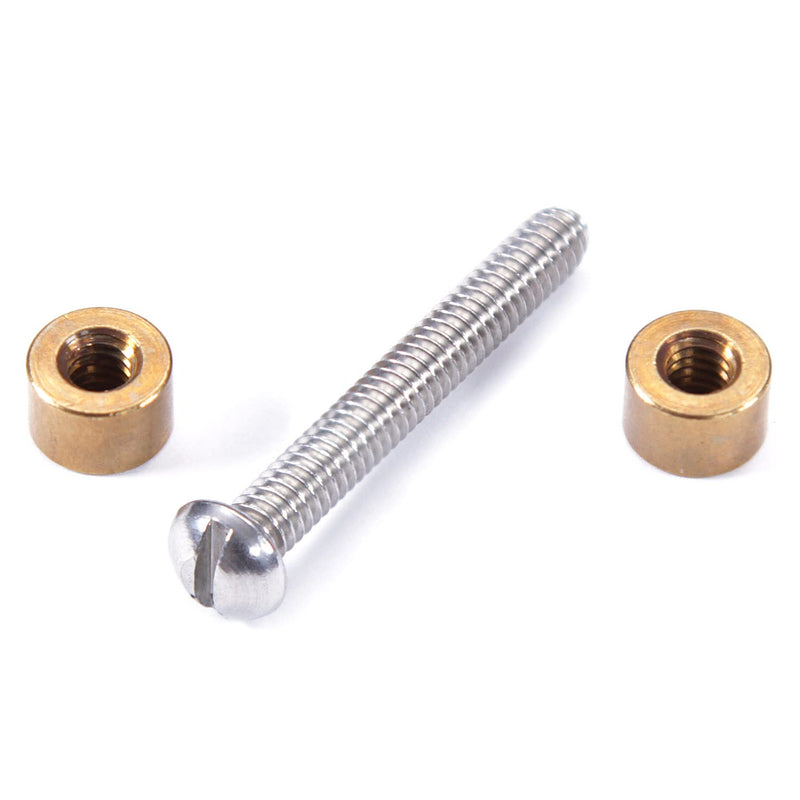 Loveless Fasteners for DIY Handles & Knife Handle Repair - USA Size (0.312 x 8-32US x 1.15 Inch) - (Brass/Stainless Steel) - (10 Pk) (0.312 x 8-32US x 1.15 Inch) (10)(Brass Heads/SS Screw)