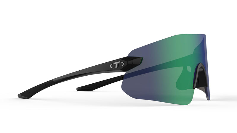 Tifosi Vogel SL Sport Sunglasses Men & Women - Ideal For Baseball, Cycling, Cricket, Golf, Hiking, Running Gloss Black, Smoke Green Mirror