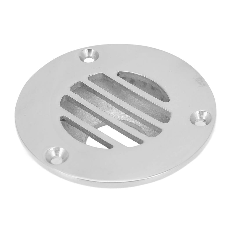 RiToEasysports Boat Floor Deck Drain, 316 Stainless Steel Marine Deck Drain Silver Polished Treatment Cover Marine Accessories Ship