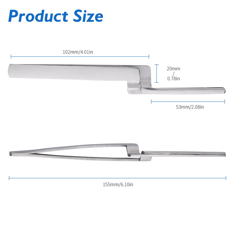 5PCS Dental Articulating Paper Holder - Straight Forceps Stainless Steel Tweezers Holding Articulating Paper Firmly Suitable for Dentist Students Household