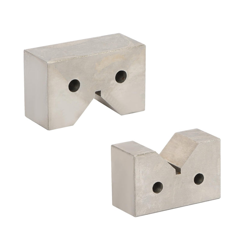 findmall Cast Iron V-Block Set - 2" x 1-1/4" x 3/4" Matched Pair - Machinist Grade Tooling for Milling, Inspection and Layout