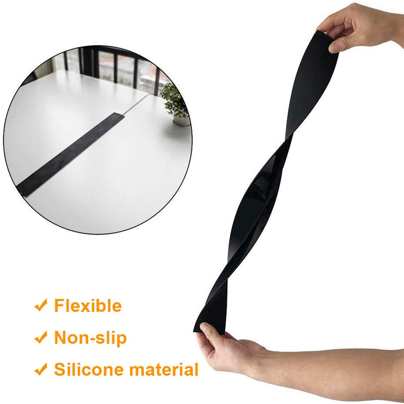 FLSEPAMB Stove Gap Covers Stove Gap Filler 2 Pack Stove Counter Gap Cover with Heat Resistant Wide & Long Gap Filler Used for Protect Gap Filler Sealing Spills in Kitchen Counter, Stovetops 21 Inches Black