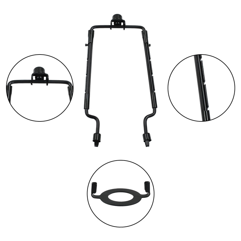 7 8 9 10 Inch Adjustable Lamp Shade Holder Bracket, Metal Lamp Accessories Kit Included E14 E26 E27 Light Base UNO Fitter Adapter, 3/8 Inch Standard Saddle and Finial Top (Black) 1 Black
