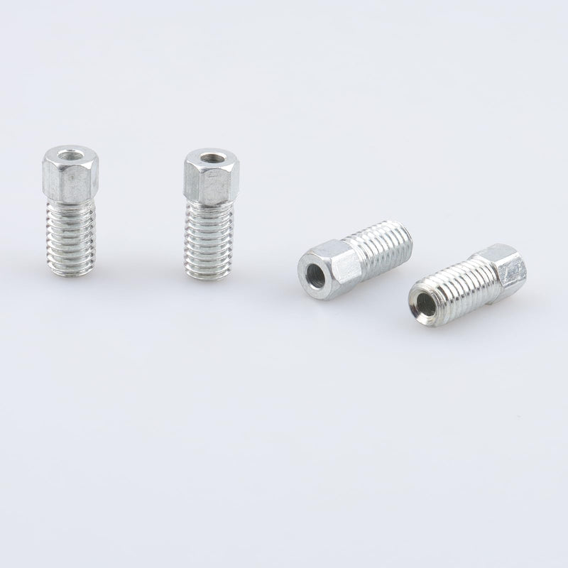 M8 x 1.25 Bubble Tube Nuts for 1/8" Brake Line Tube, Zinc Steel, Pack of 4 Galvanized Steel M8x1.25 Bubble Flare - 1/8"