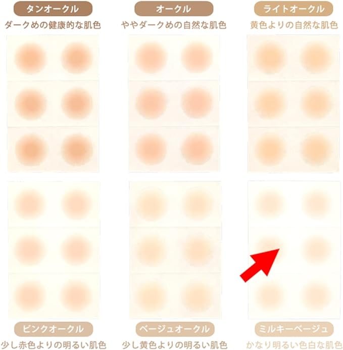 (Round Size) Foundation Tape, 30 Pieces of 5 Sheets, Milky Beige, Hide Moles, Conceal Piercings, Conceal Stains, Stickers, Face, Ears, Made in Japan, Login My Life - NewNest Australia
