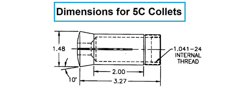 HHIP 3900-1137 5C Round Collet, 5/8" 5/8" Single