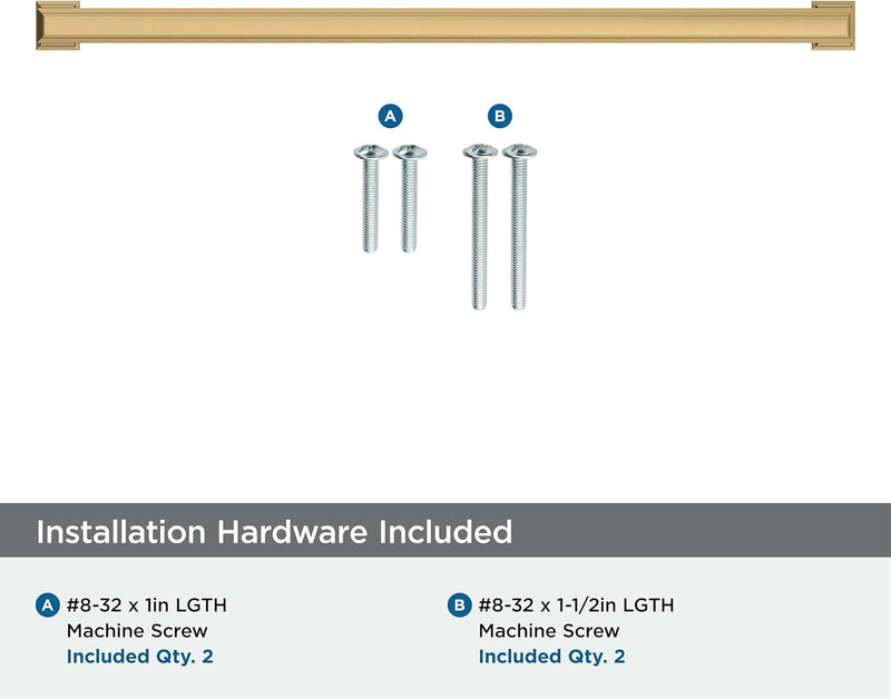 Amerock BP37362CZ | Champagne Bronze Cabinet Pull | 12-5/8 inch (320 mm) Center to Center Cabinet Handle | Appoint | Drawer Pull | Kitchen Cabinet Handle | Furniture Hardware