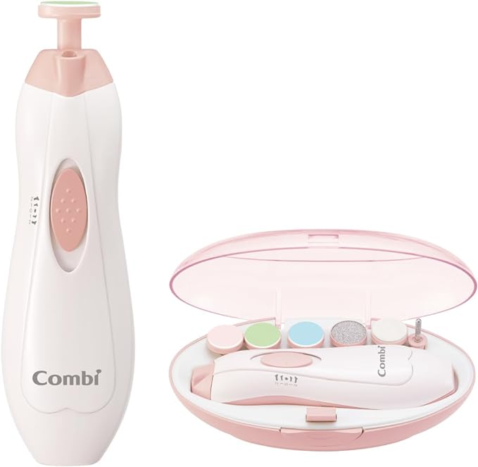 Combi Baby and Mom Nail Care Set, Baby Pink, Includes 6 Attachments - NewNest Australia