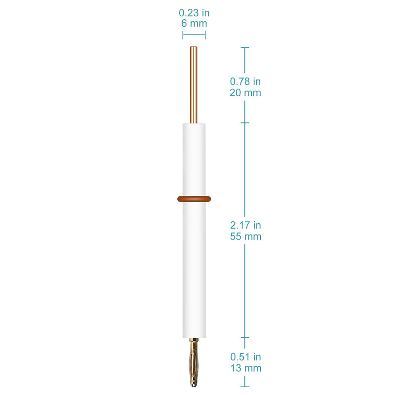 stonylab Electrode Holder Terminal, PTFE Rod for Electrode Holder PTFE Body with Plastic Protective Sleeve Electrode Holder Clamp Terminal Electrochemical Accessories