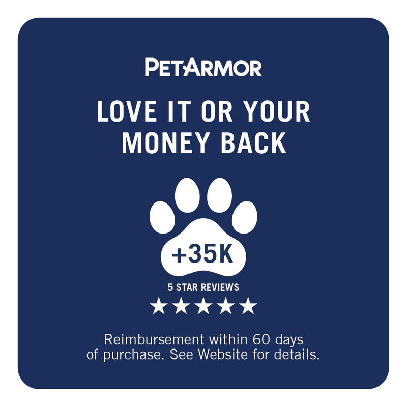 PetArmor Plus Flea and Tick Prevention for Dogs, Large Dog Flea and Tick Treatment, 6 Doses, Waterproof Topical, Fast Acting (45-88 lbs) 45-88 lbs 6 Count