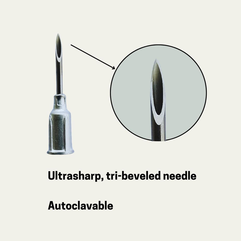 Veterinary Aluminum Hub Needle, 16G x 5/8 inch (16 mm), Individual Sheath, 100 per Box, AHN1616