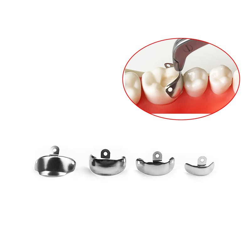 Dental Sectional Matrix System Set, Dental Sectional Contoured Matrices Clip Ring Matrix Bands Wedge Knife Dental Wedges Plastic Kit Dentist Tools (50Pcs 6.5mm M4) 50Pcs 6.5mm M4