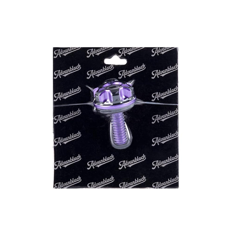Advanblack Motorcycle Seat Bolt, Axion CNC Machined Knurled Seat Bolt Kit Compatible with Harley Road King Street Electra Glide Dyna Softail 1997-2025 (Black and Purple) Black and Purple