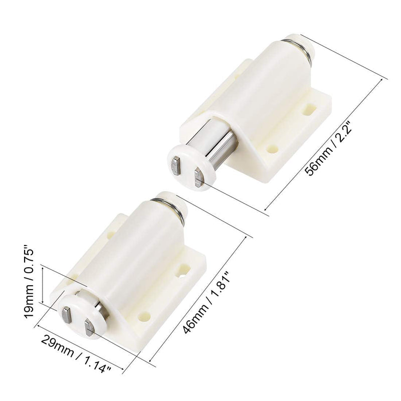 uxcell Touch Catch Magnetic Press Latch for Cabinet Door Cupboard Drawers White 4pcs