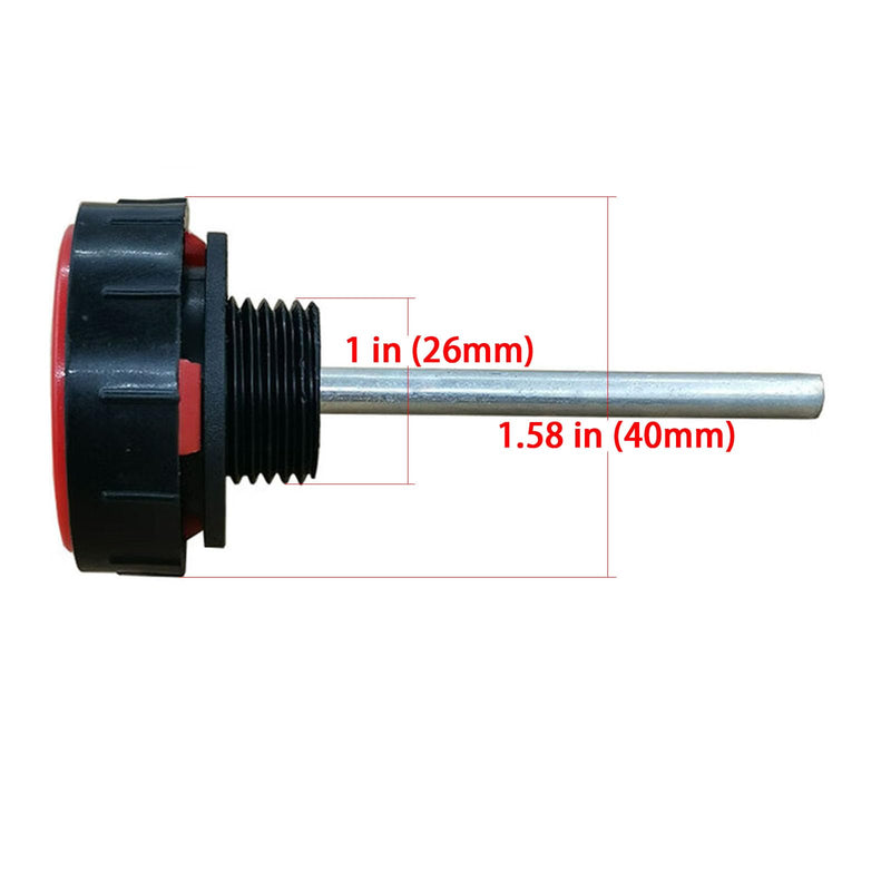 Hydraulic Fluid Reservoir Air Breather with Dipstick | Dump Cap Breather Replacement for Automotive Hydraulic Systems | Red Dehumidifier Cap for Hydraulic Equipment(∅1.58 x ∅1 inches) ∅1.58 x ∅1 inches