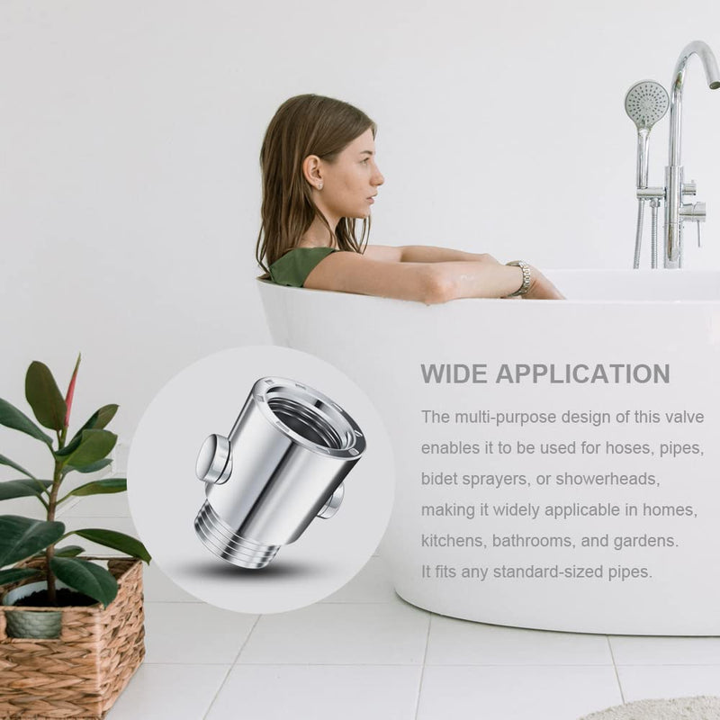 Shower Shut Off Valve Button Type G1/2'' Universal Water Flow Control Valve for Shower Arm and Hose or Bidet Sprayer - NewNest Australia