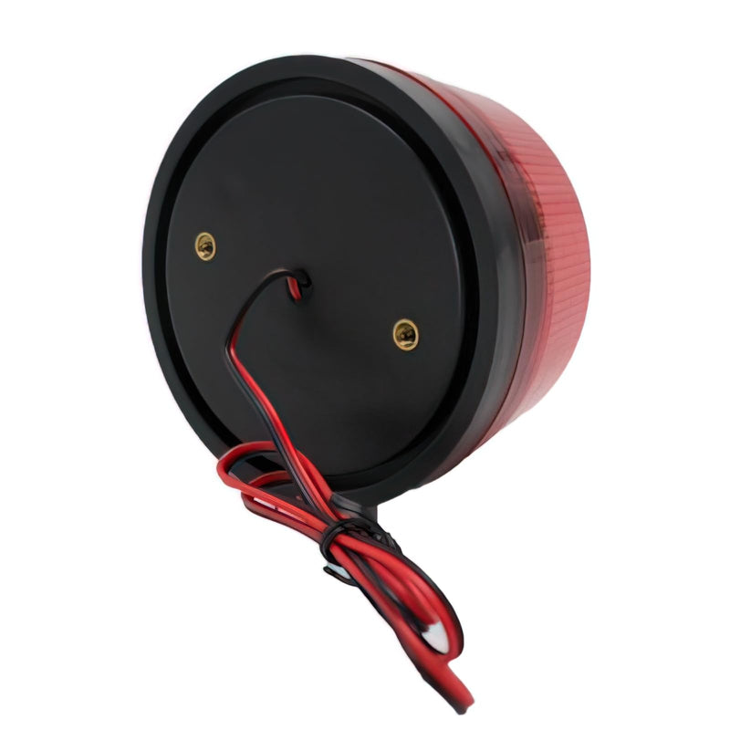 Red Strobe Beacon Light,Lelukee 2pcs DC 12V Flashing Light Rainproof Red Led Alarm Signal for Field Work Snowplow Outdoor Work Home Security System Etc. (RED)