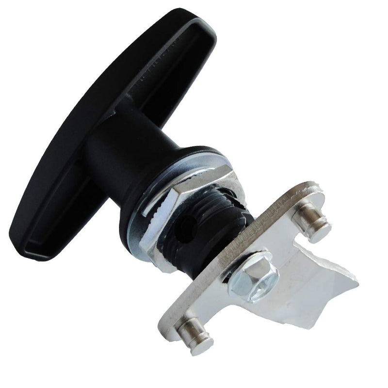 2PCS T Handle Lock Keyed Alike RV Garage Cabinets Letter-Box Drawer Black 3"x2.3"