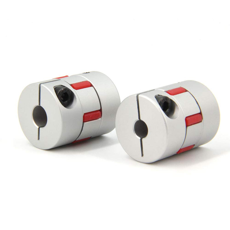 Zeberoxyz 2PCS 6.35mm to 8mm Aluminium Plum Flexible Shaft Coupling Diameter25mm Length30mm 6.35x8mm Motor Connector Flexible Coupler for 3D Printer CNC Machine and Servo Stepped Motor（6.35x8mm） D25 L30