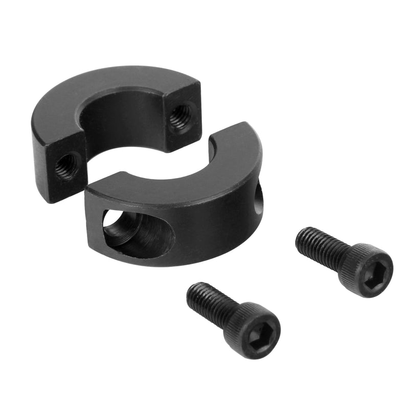 (4-Pack) SINOAXISSPACE Shaft Collar 5/16" Bore, 1045 Steel Double Split Clamp-On Shaft Collars Style, 11/16" OD, 5/16" Thickness, with M4 Set Screws 5/16" Bore Size 4