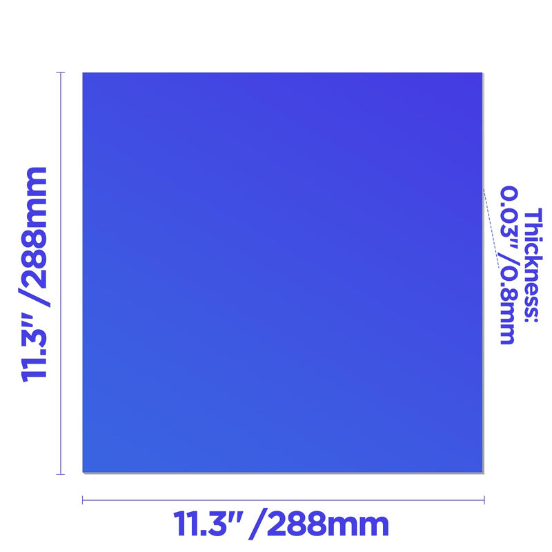 Anodized Aluminum Sheet Metal 11.3 x 11.3 x 1/32 Inch Metal Plates Engraving Blanks for CNC Laser Engraving DIY Card, 0.8MM Thin Decorative Aluminum Sheets for Crafting (Blue 2) Blue 2