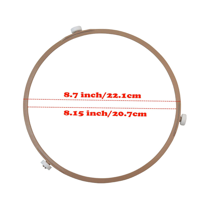 8.8 Inch Microwave Turntable Ring Microwave Roller Ring, Glass Plate Tray Support Holder, Replacement Inner Ring - for Microwave Oven Glass Turntable Plate. Roller Height 15 mm 8.7inch outside diameter, 15mm roller height