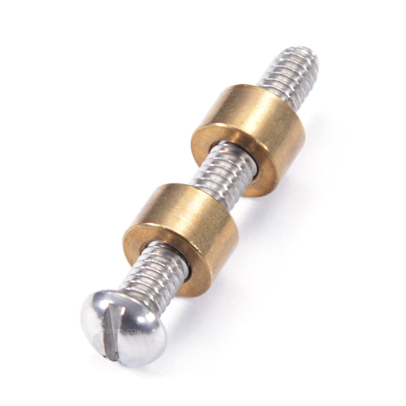 Loveless Fasteners for DIY Handles & Knife Handle Repair - USA Size (0.312 x 8-32US x 1.15 Inch) - (Brass/Stainless Steel) - (10 Pk) (0.312 x 8-32US x 1.15 Inch) (10)(Brass Heads/SS Screw)